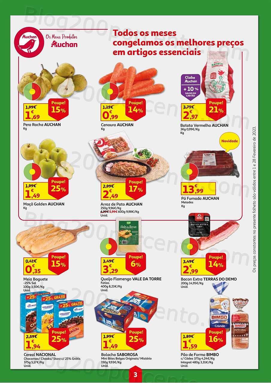 Antevisão Folheto AUCHAN Cabaz Poupança Promoções de 1 a 28 fevereiro