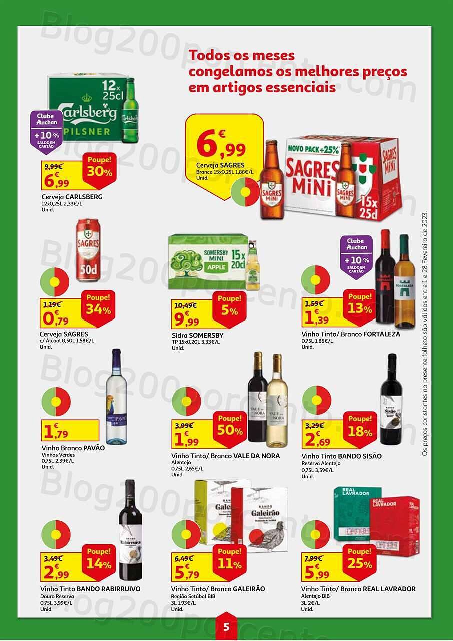 Antevisão Folheto AUCHAN Cabaz Poupança Promoções de 1 a 28 fevereiro