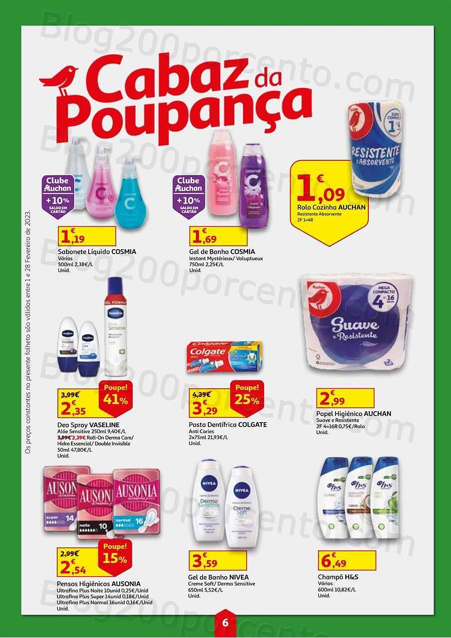 Antevisão Folheto AUCHAN Cabaz Poupança Promoções de 1 a 28 fevereiro