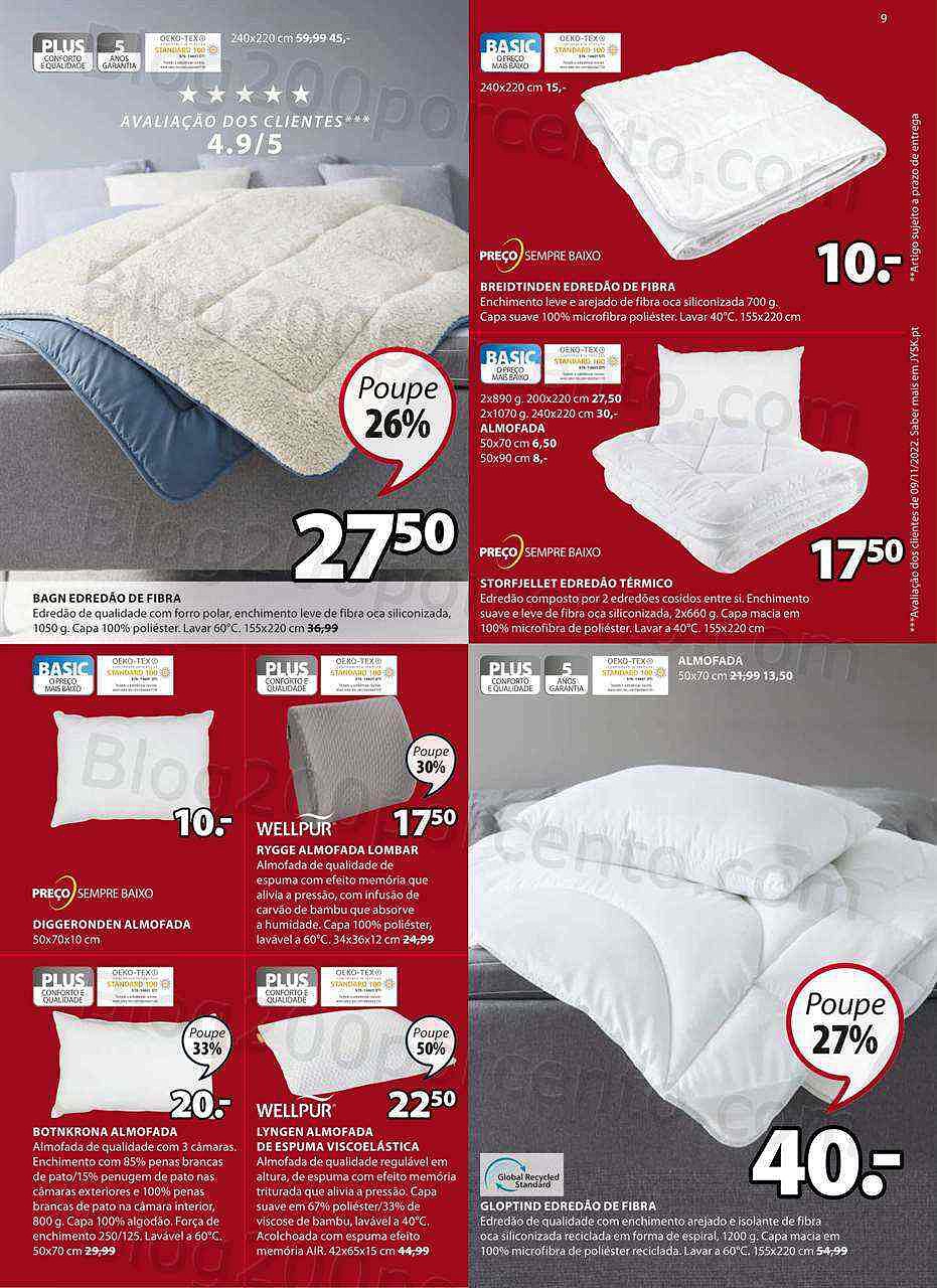 Antevisão Folheto JYSK Promoções de 19 janeiro a 1 fevereiro