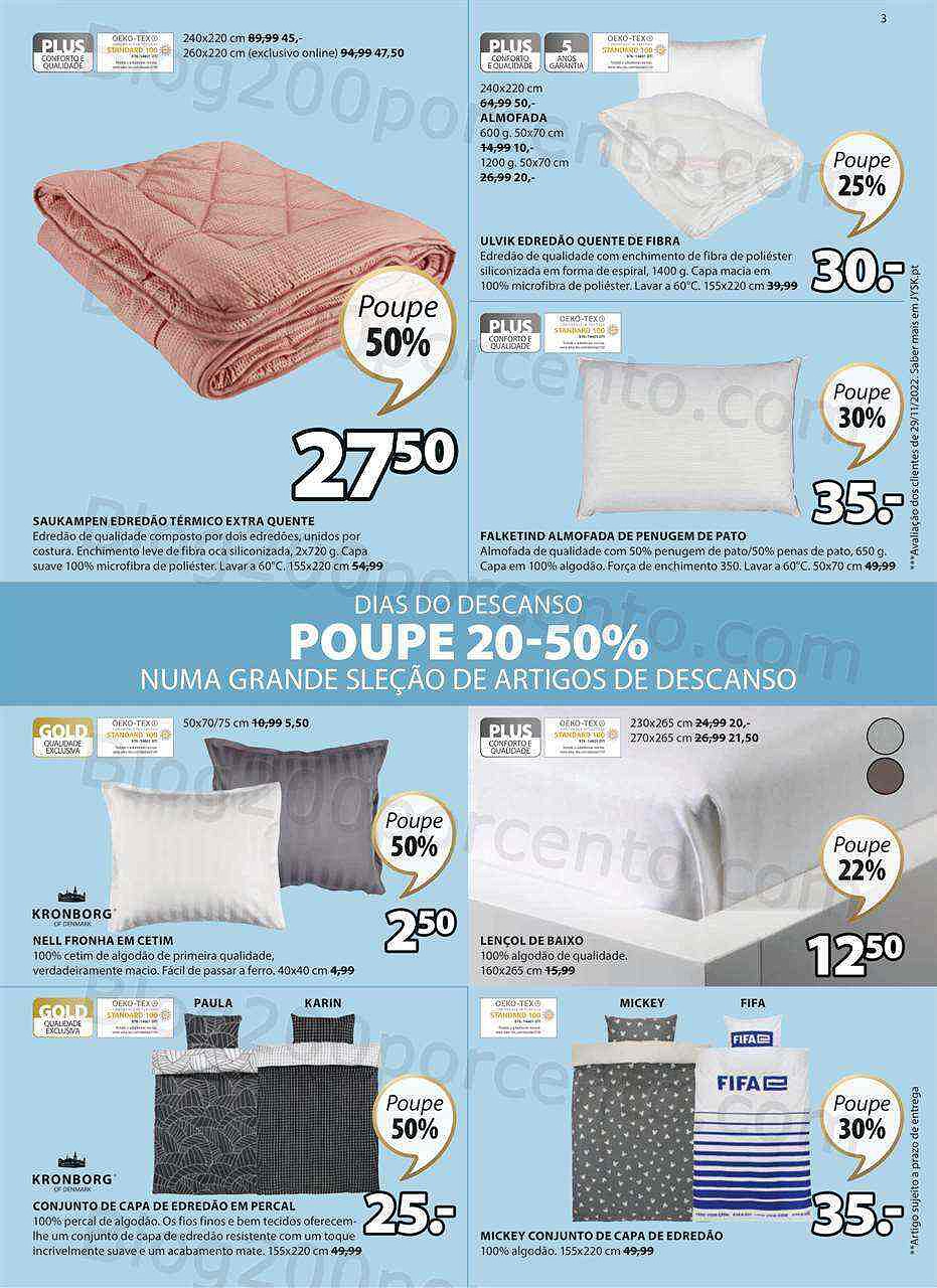 Antevisão Folheto JYSK Promoções de 16 fevereiro a 8 março