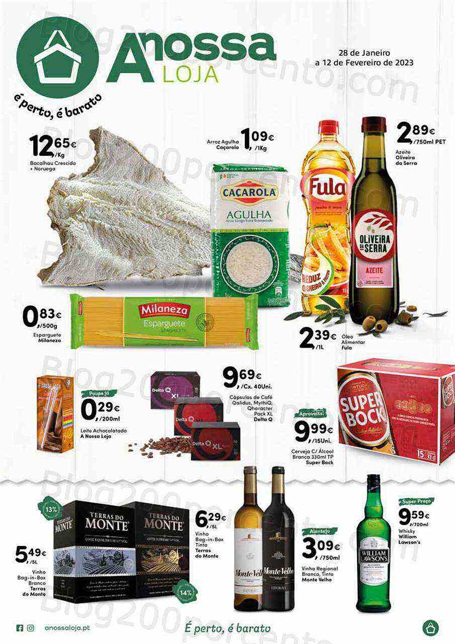 Antevisão Folheto A NOSSA LOJA Promoções de 28 janeiro a 12 fevereiro
