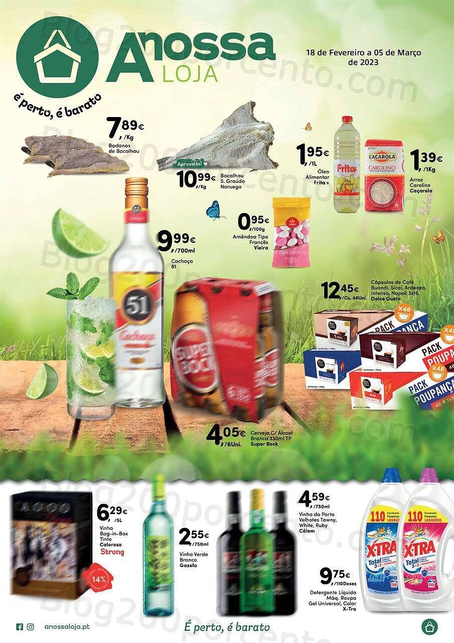 Antevisão Folheto A NOSSA LOJA Promoções de 18 fevereiro a 5 março
