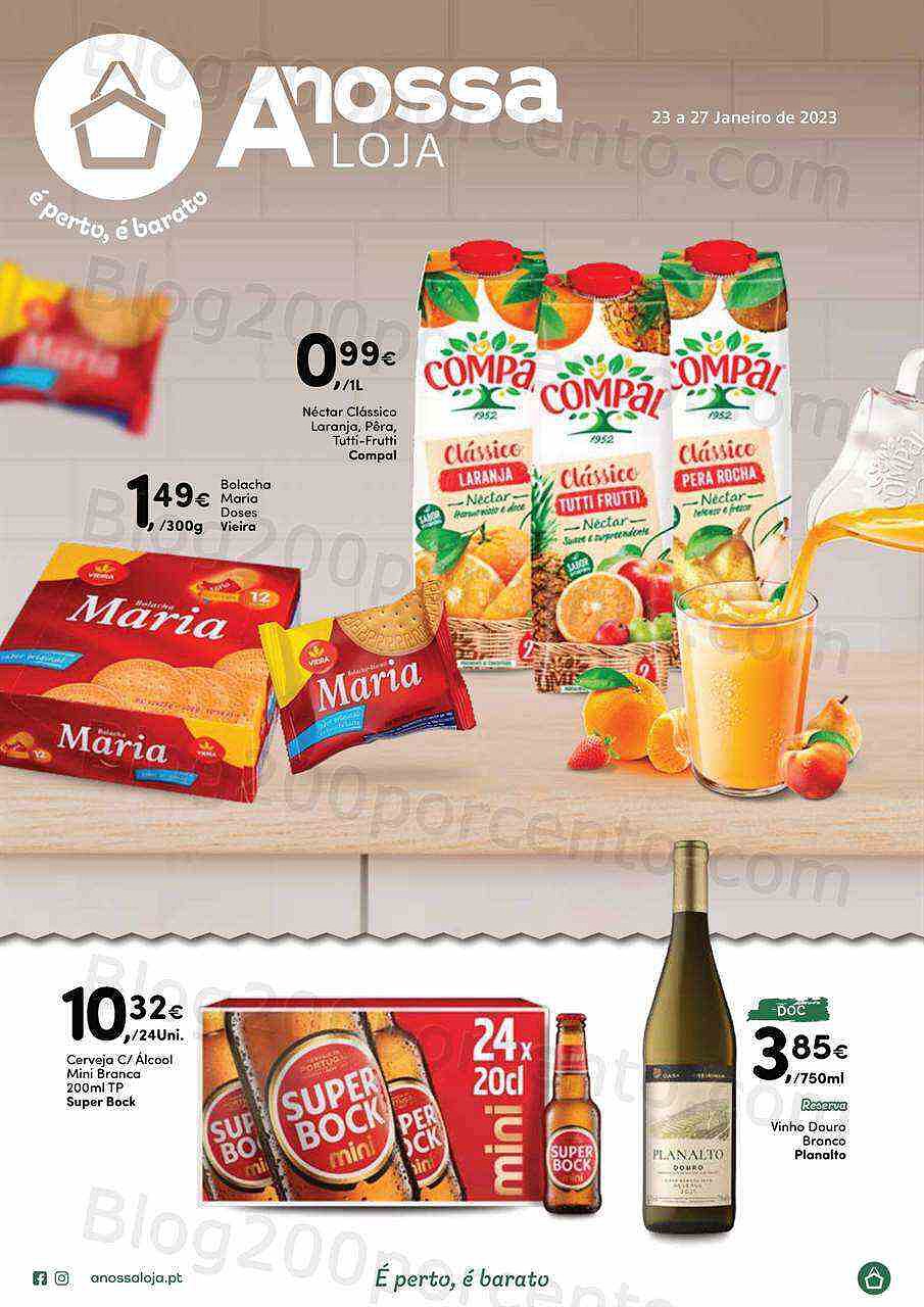 Antevisão Folheto A NOSSA LOJA Promoções de 23 a 27 janeiro