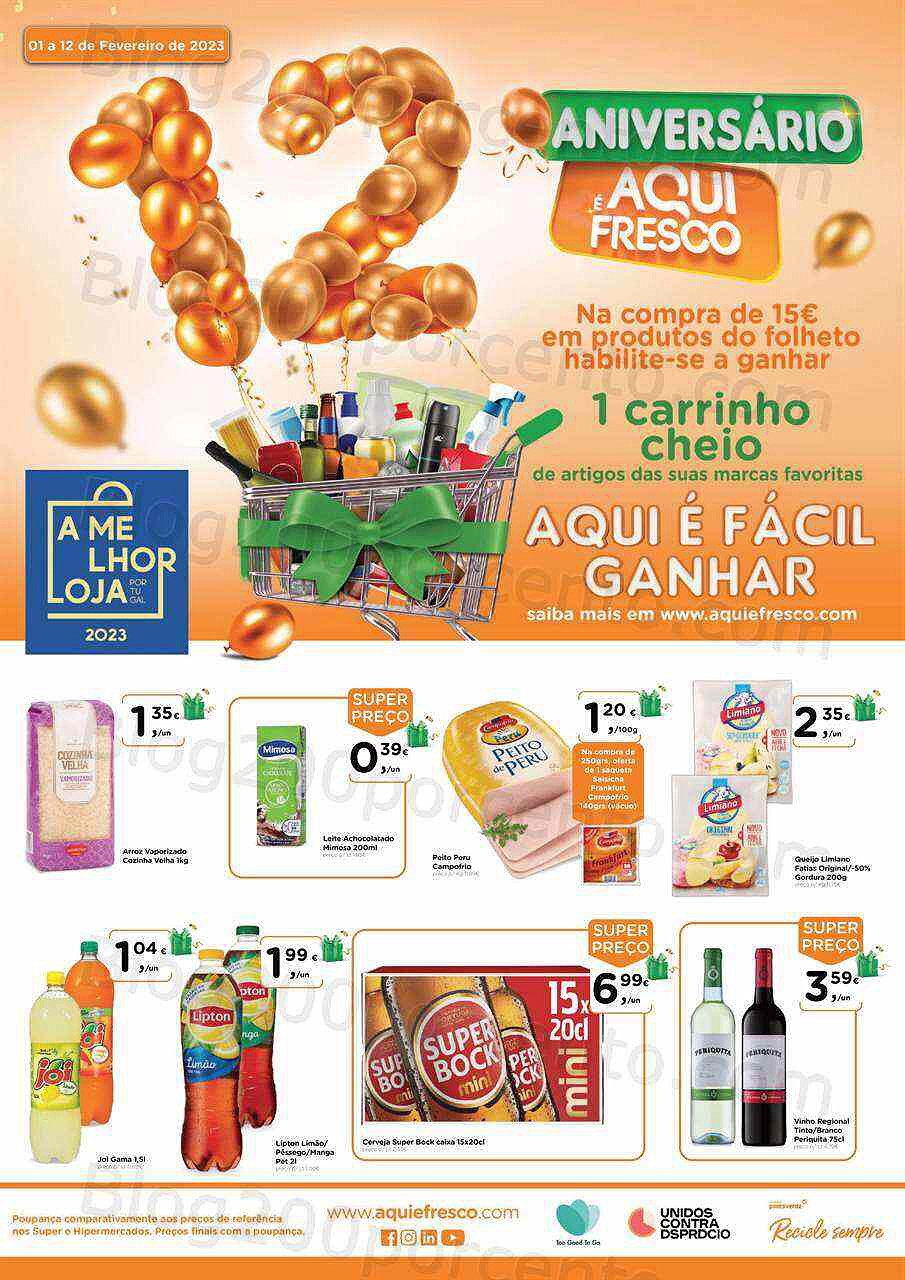 Antevisão Folheto AQUI É FRESCO Promoções de 1 a 12 fevereiro