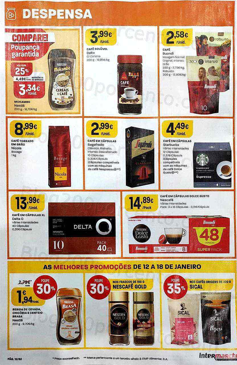 Antevisão Folheto INTERMARCHÉ Super Promoções de 12 a 18 janeiro
