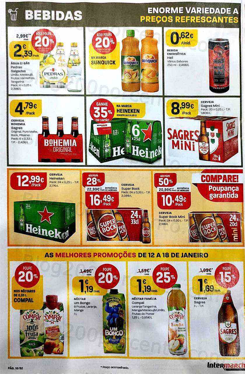 Antevisão Folheto INTERMARCHÉ Super Promoções de 12 a 18 janeiro