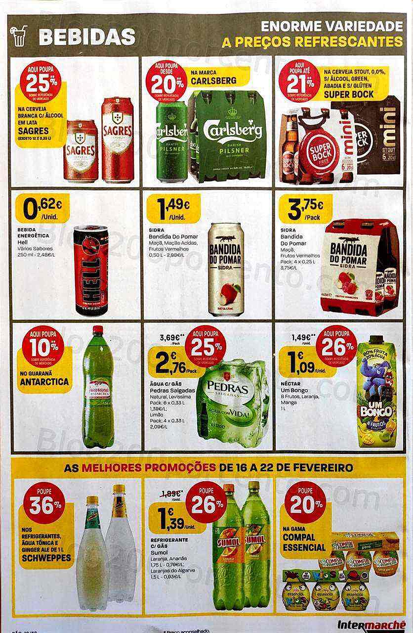 Antevisão Folheto INTERMARCHÉ Promoções de 16 a 22 fevereiro