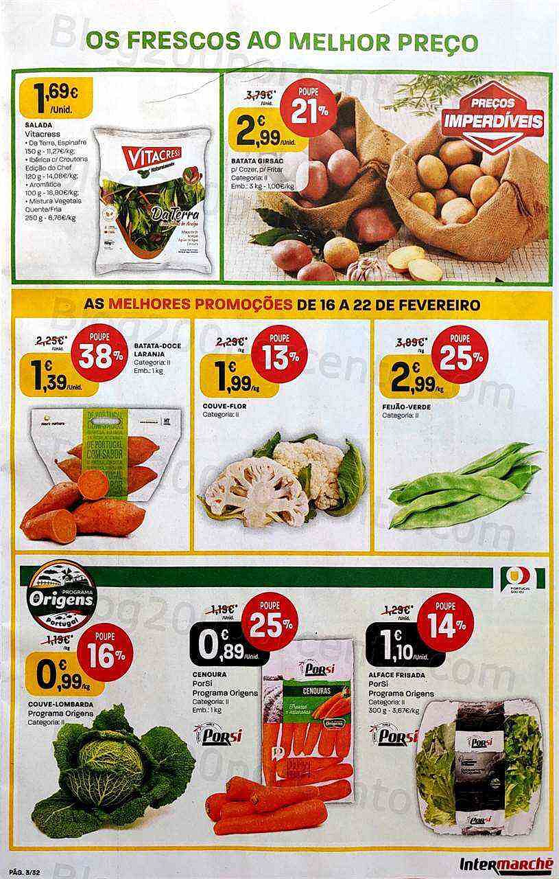 Antevisão Folheto INTERMARCHÉ Promoções de 16 a 22 fevereiro