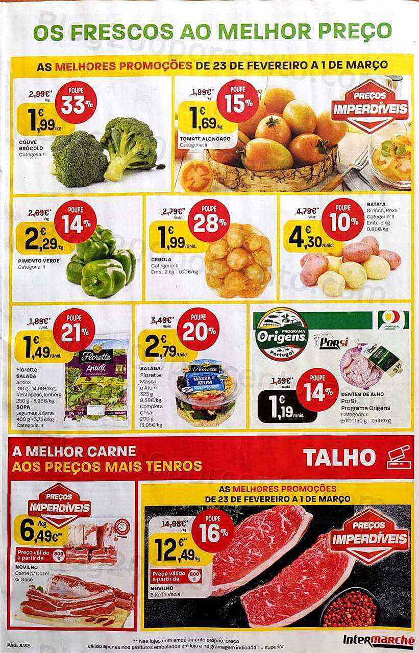 Antevisão Folheto INTERMARCHÉ Promoções de 23 fevereiro a 1 março