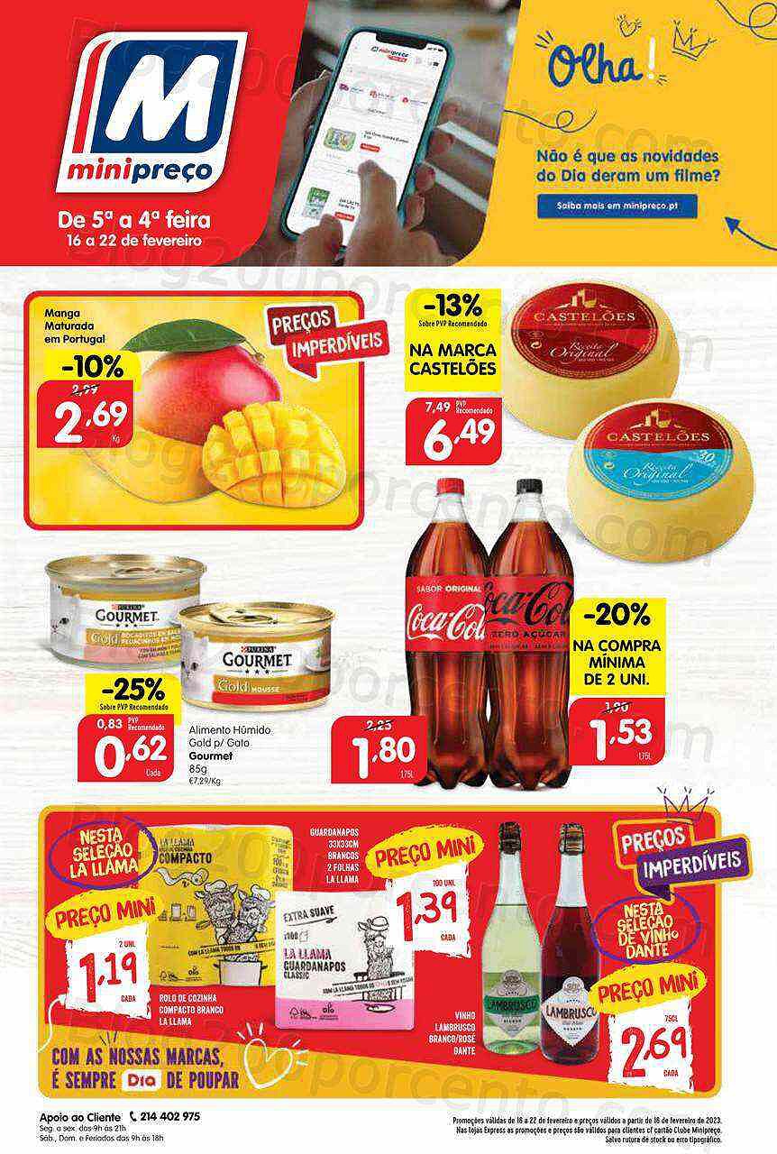 Antevisão Folheto MINIPREÇO Promoções de 16 a 22 fevereiro