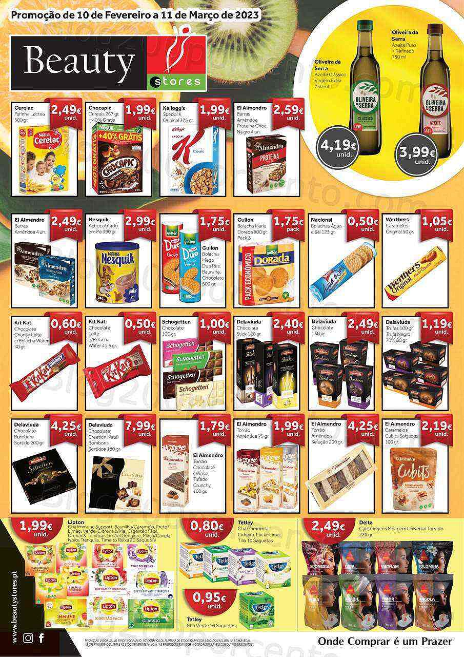 Antevisão Folheto BEAUTY STORES Alimentação Promoções até 11 março