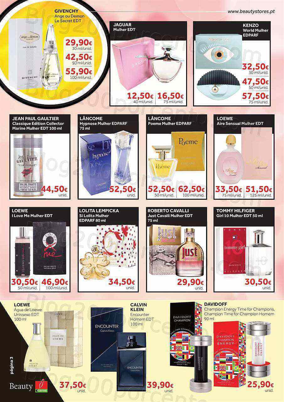 Antevisão Folheto BEAUTY STORES Perfumaria Promoções até 11 março