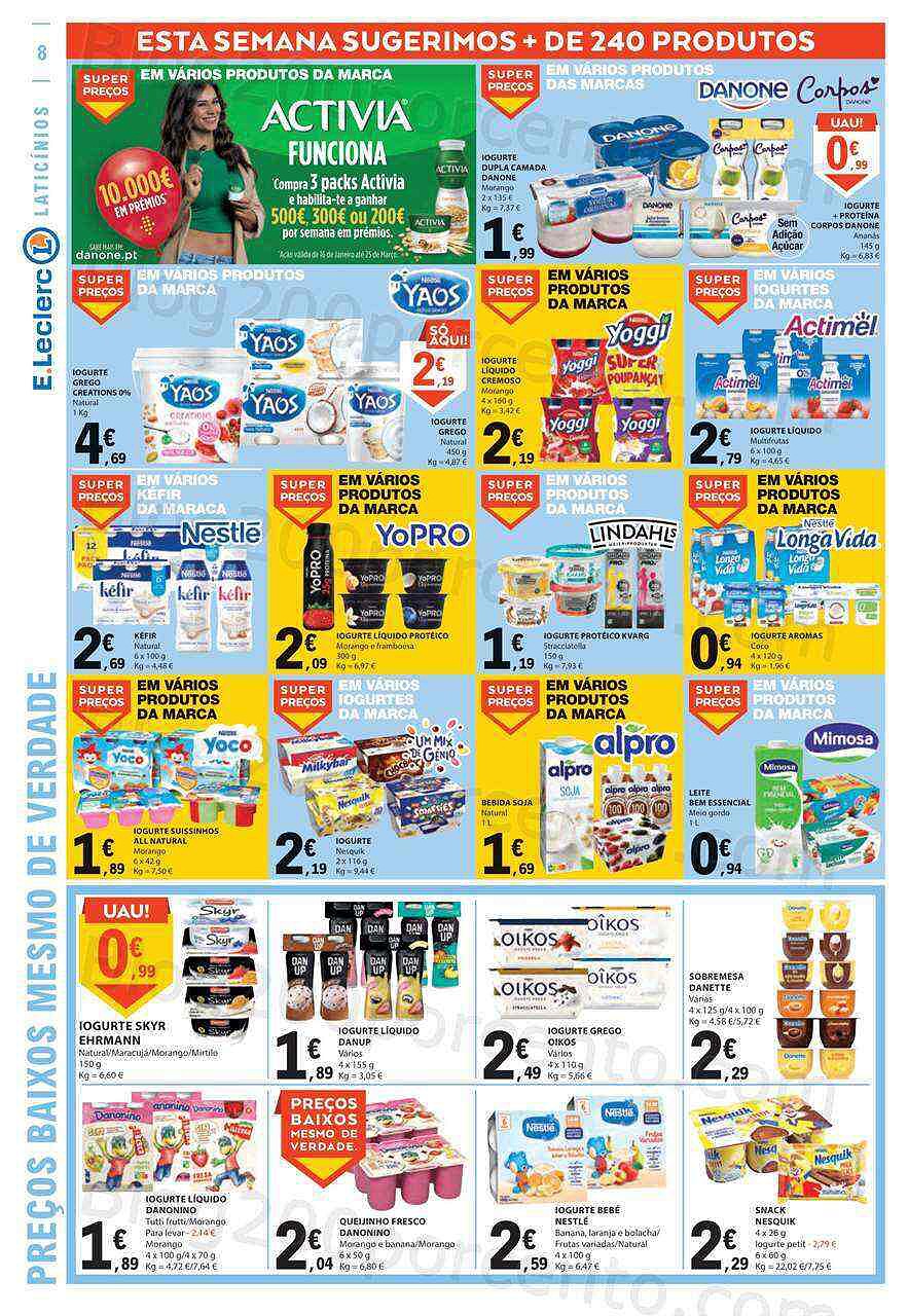 Antevisão Folheto E-LECLERC Promoções de 16 a 22 fevereiro