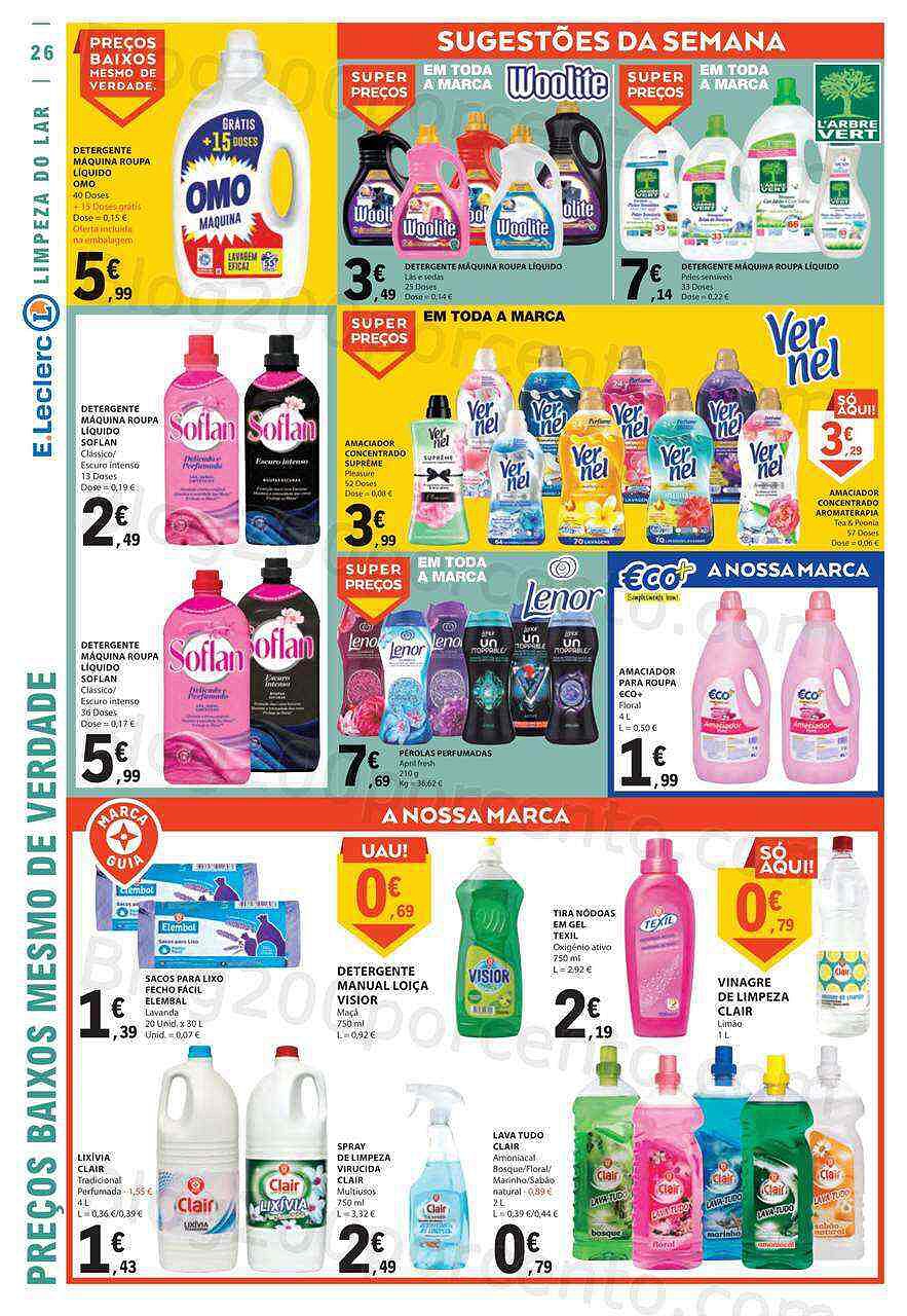 Antevisão Folheto E-LECLERC Promoções de 16 a 22 fevereiro