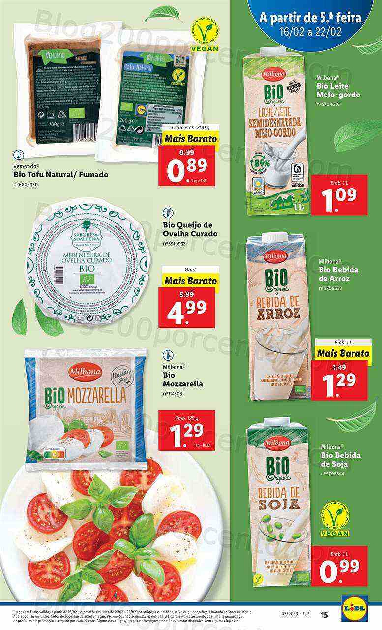 Antevisão Folheto LIDL Especial Bio Promoções de 16 a 22 fevereiro