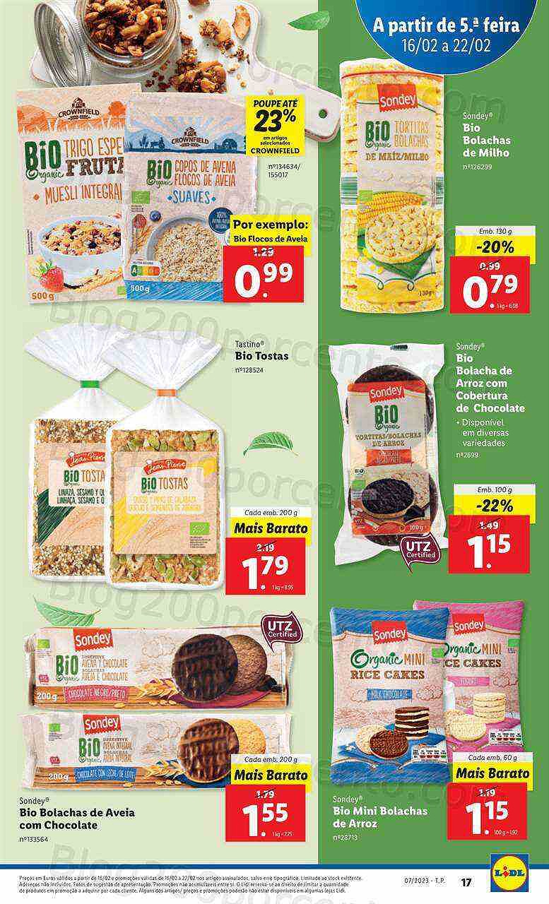 Antevisão Folheto LIDL Especial Bio Promoções de 16 a 22 fevereiro