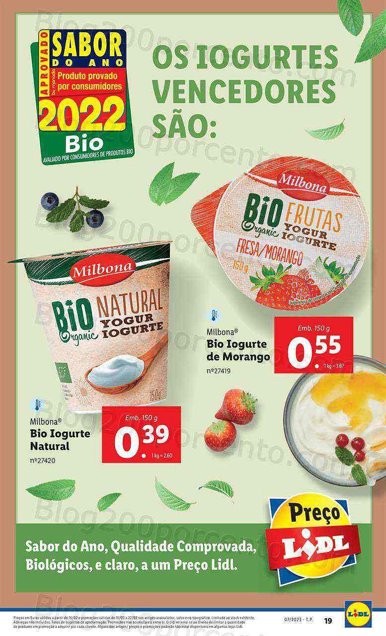 Antevisão Folheto LIDL Especial Bio Promoções de 16 a 22 fevereiro