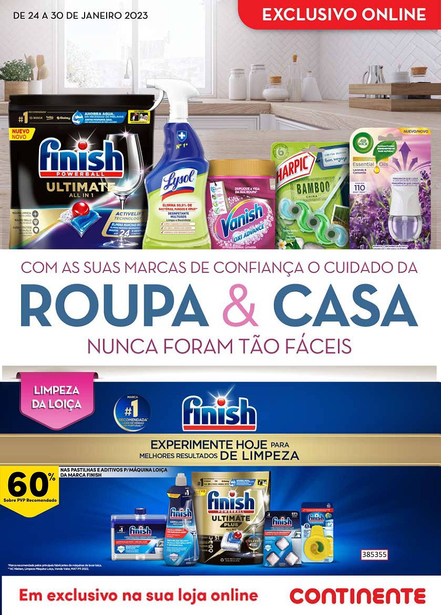 Antevisão Folheto CONTINENTE Extra Limpeza Promoções de 24 a 30 janeiro