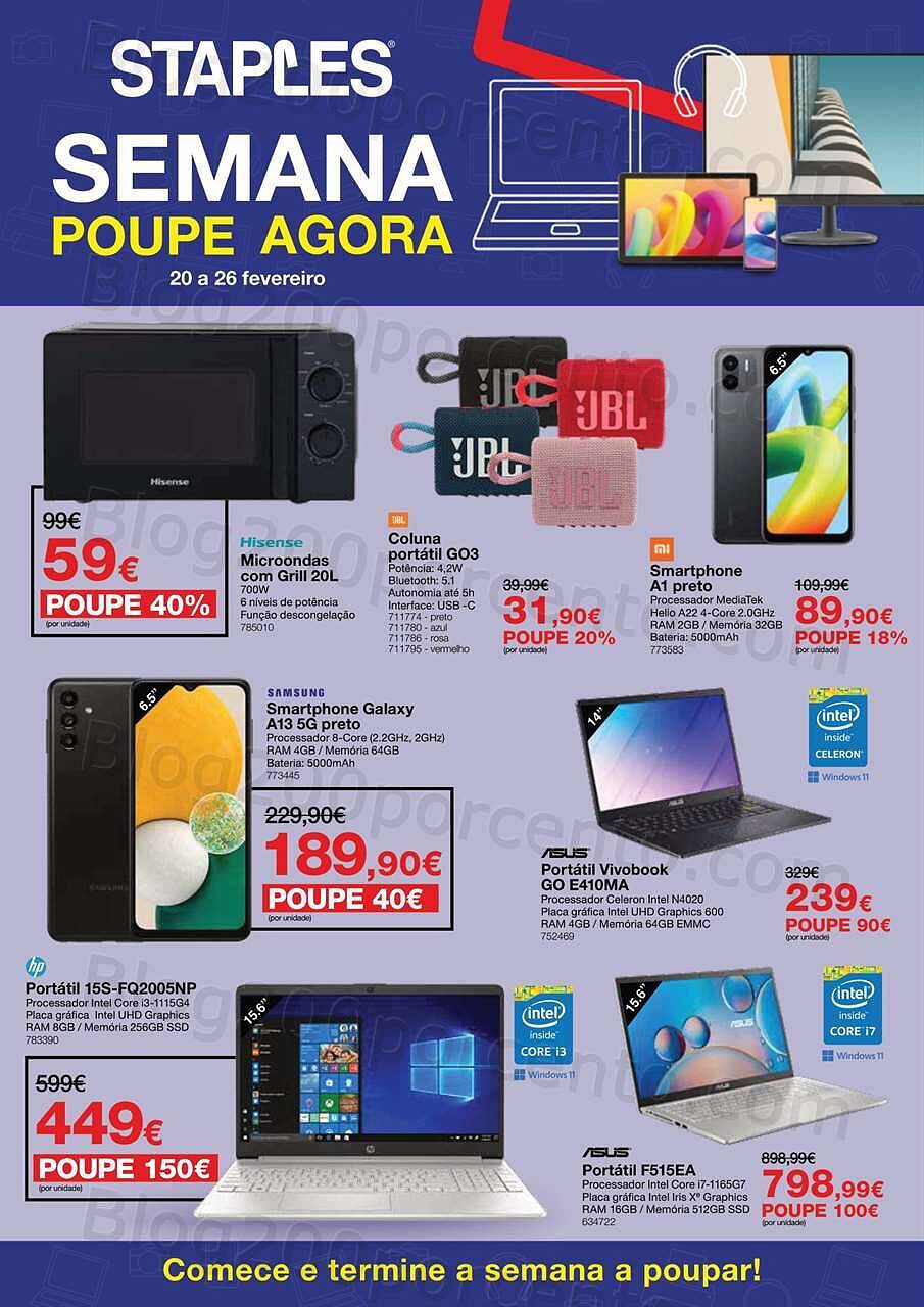 Antevisão Folheto STAPLES Promoções de 20 a 26 fevereiro