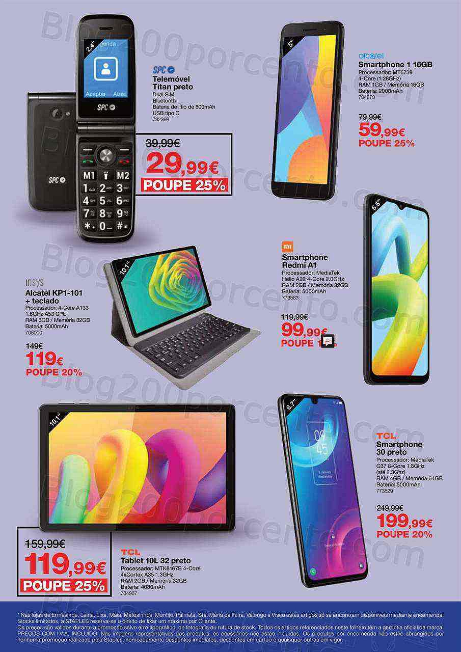 Antevisão Folheto STAPLES Promoções Extra - 9 a 15 janeiro