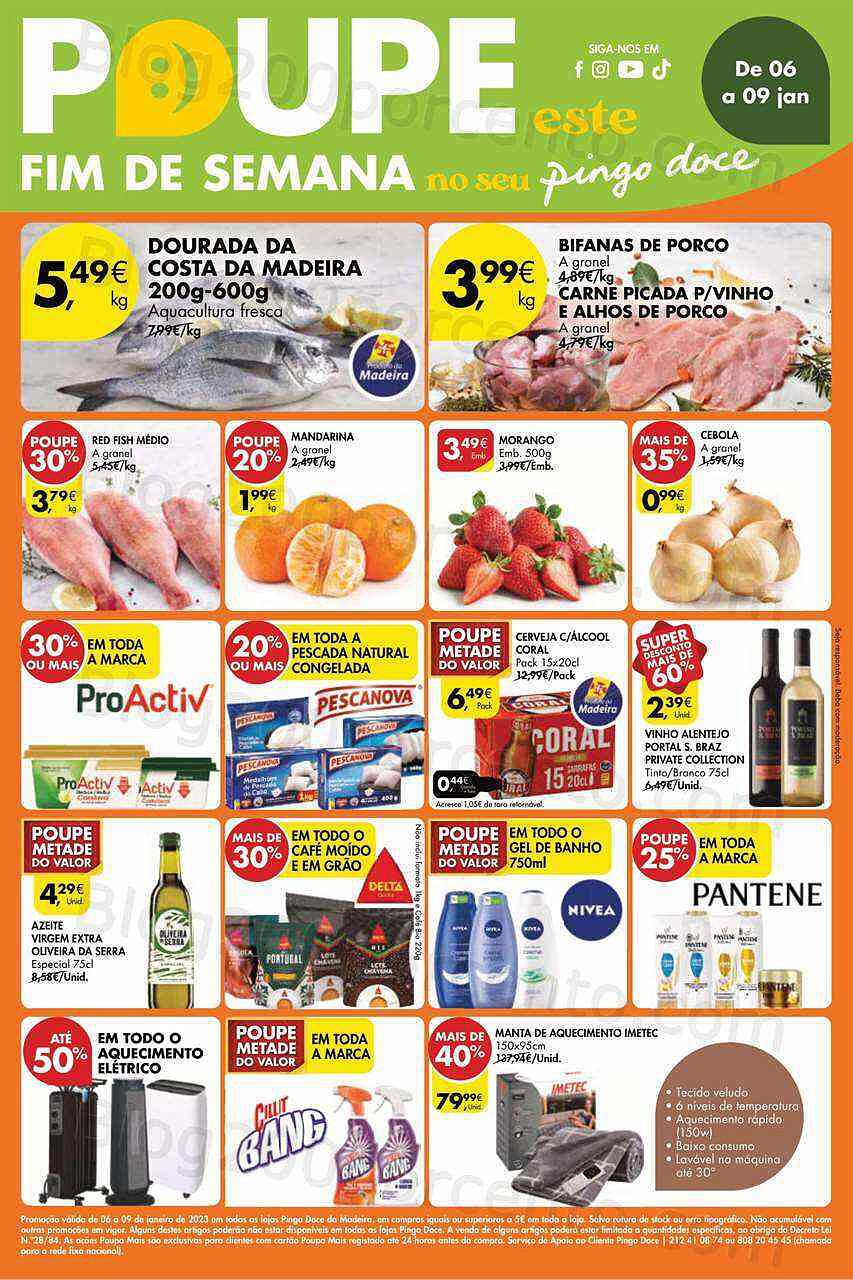 Antevisão Folheto PINGO DOCE Madeira Promoções Fim de Semana - 6 a 9 janeiro