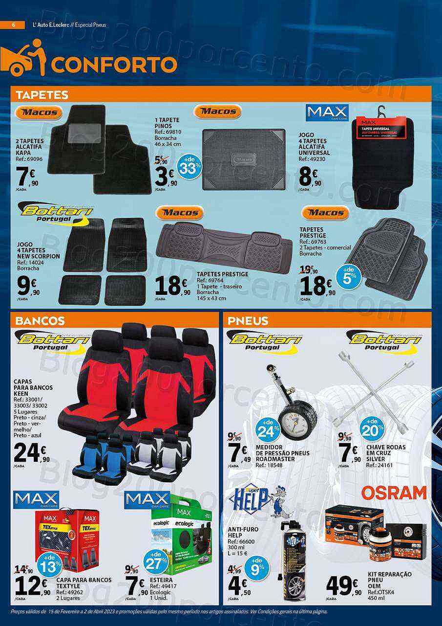 Antevisão Folheto E-LECLERC Auto Promoções de 15 fevereiro a 2 abril