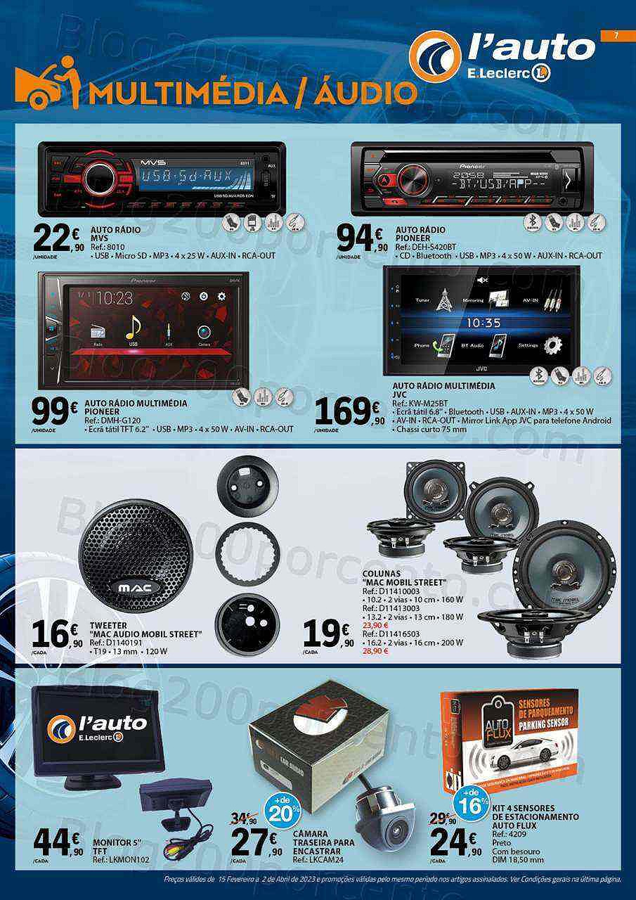 Antevisão Folheto E-LECLERC Auto Promoções de 15 fevereiro a 2 abril
