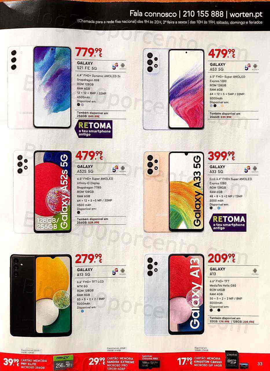 Antevisão Folheto WORTEN Mobile Promoções até 31 janeiro