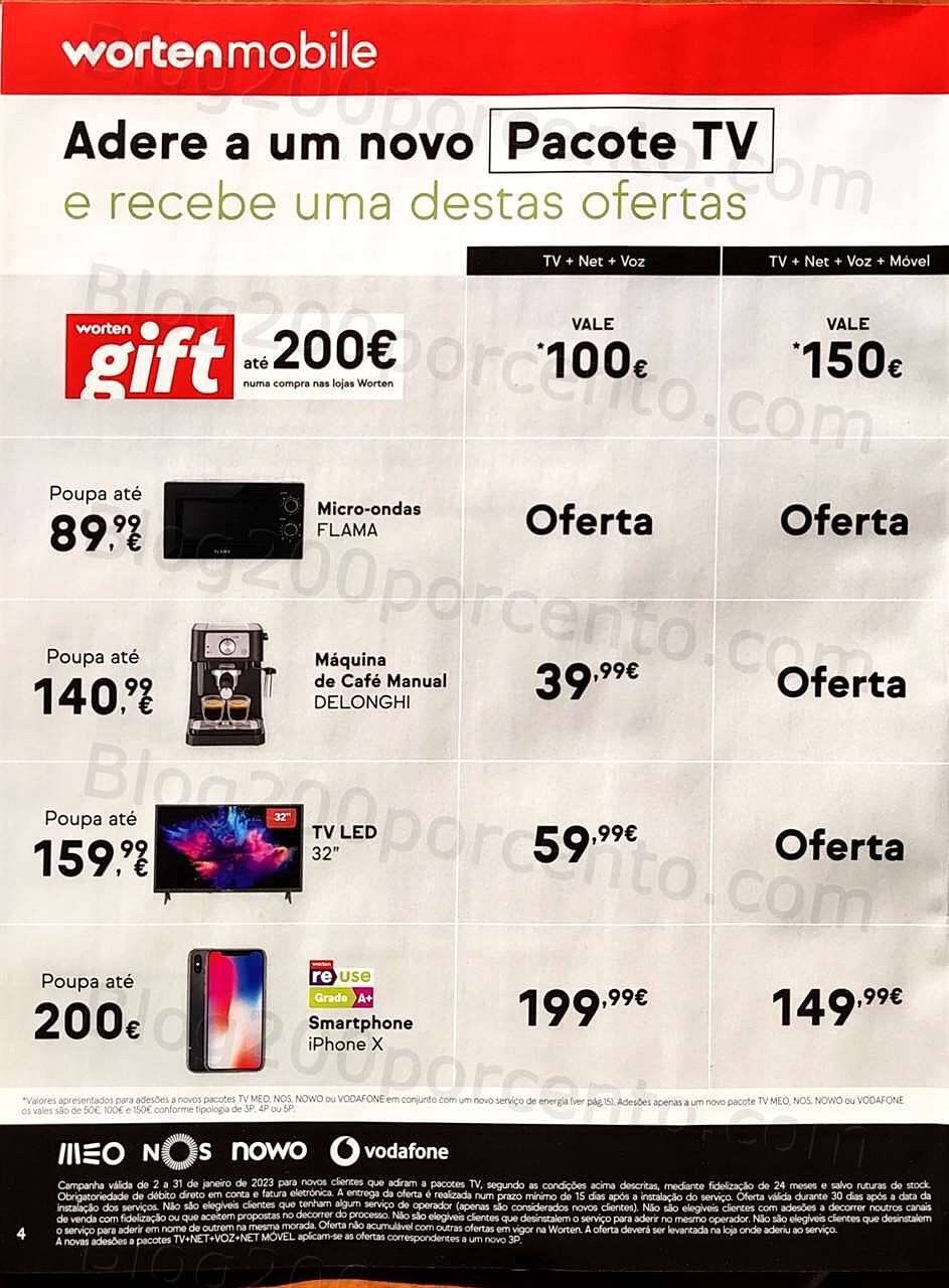 Antevisão Folheto WORTEN Mobile Promoções até 31 janeiro