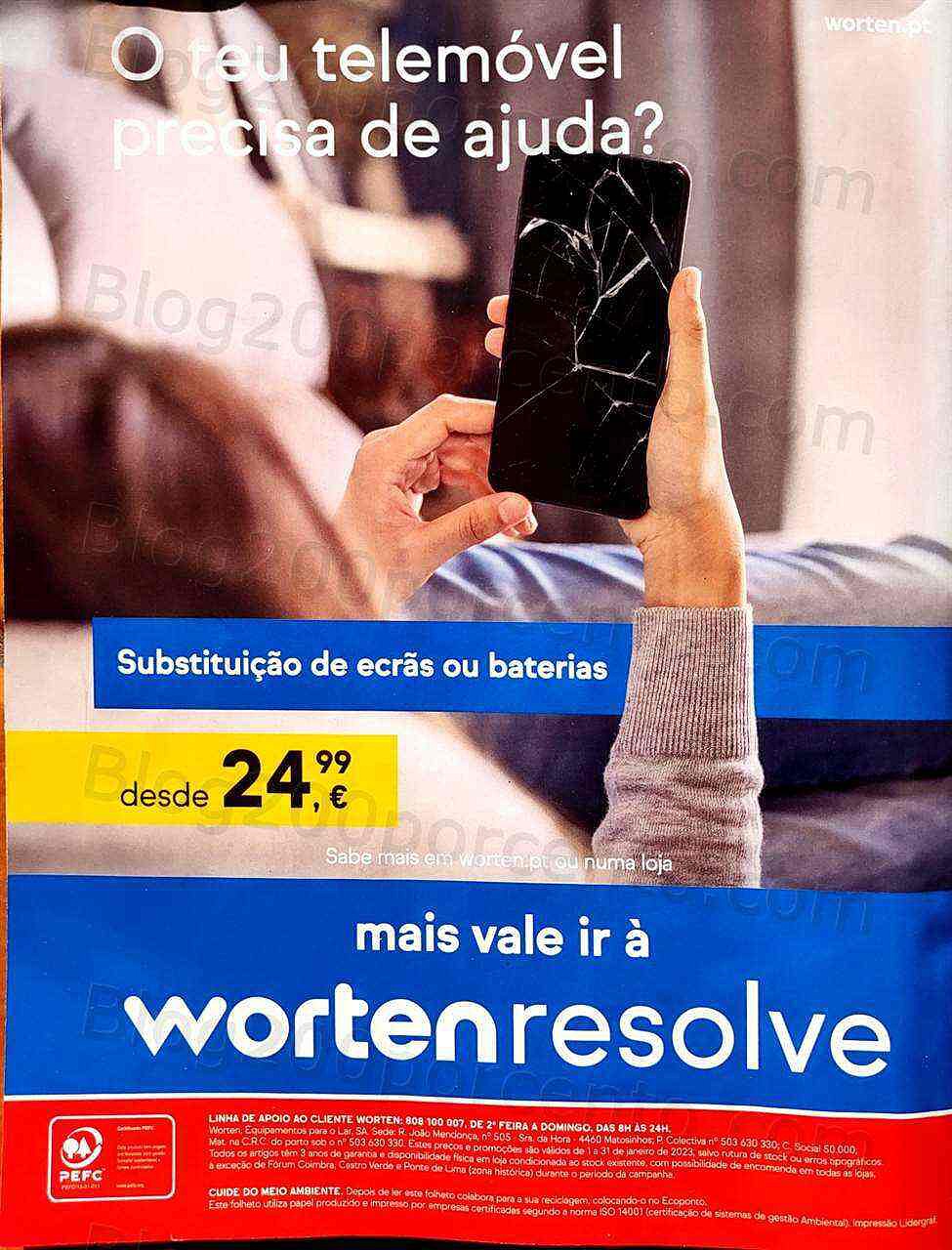 Antevisão Folheto WORTEN Mobile Promoções até 31 janeiro