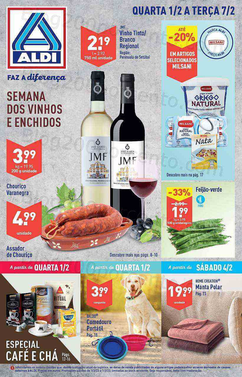 Antevisão Folheto ALDI Promoções de 1 a 7 fevereiro
