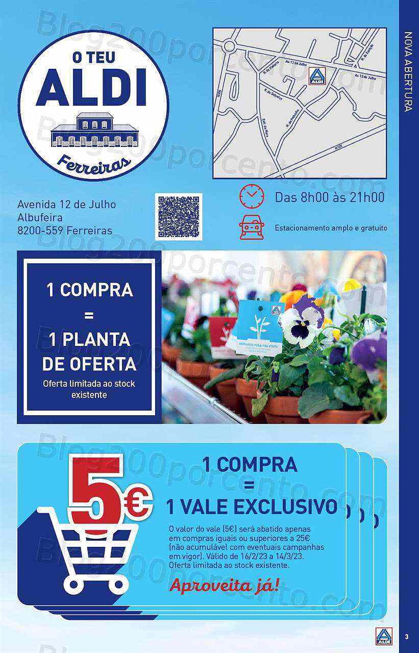 Antevisão Folheto ALDI Saldos de Abertura - Ferreiras - promoções de 15 a 21 fevereiro