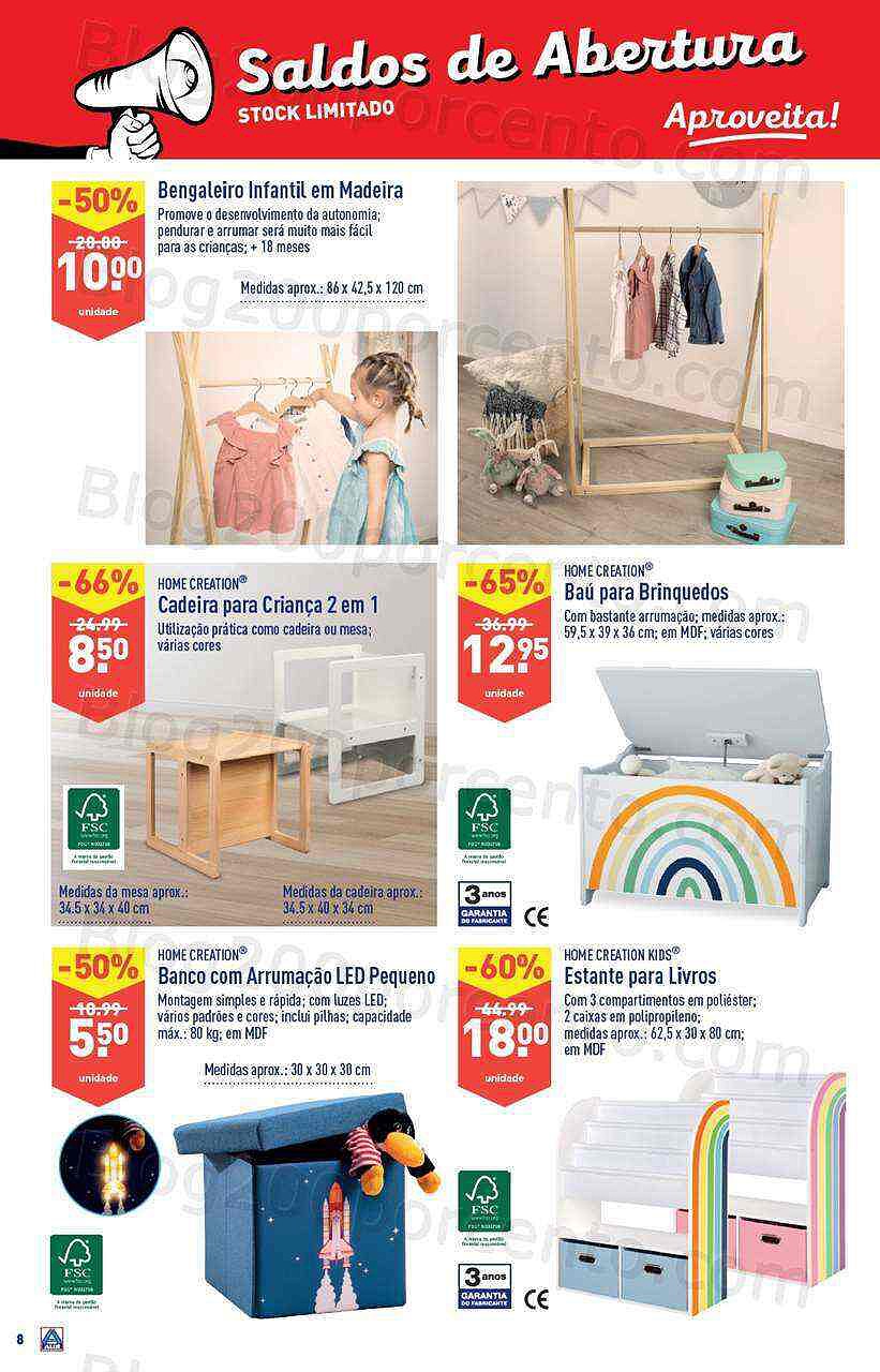 Antevisão Folheto ALDI Saldos de Abertura - Ferreiras - promoções de 15 a 21 fevereiro