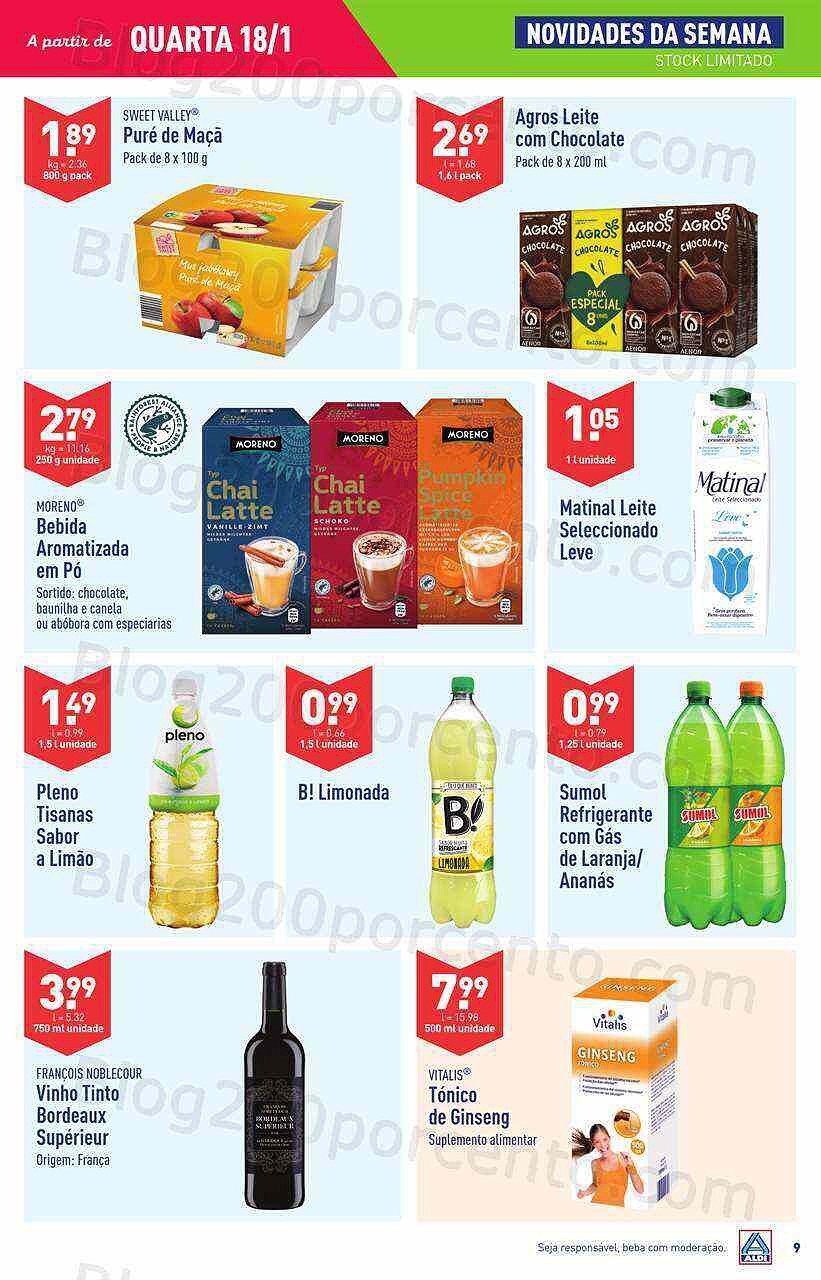 Antevisão Folheto ALDI Promoções de 18 a 24 janeiro
