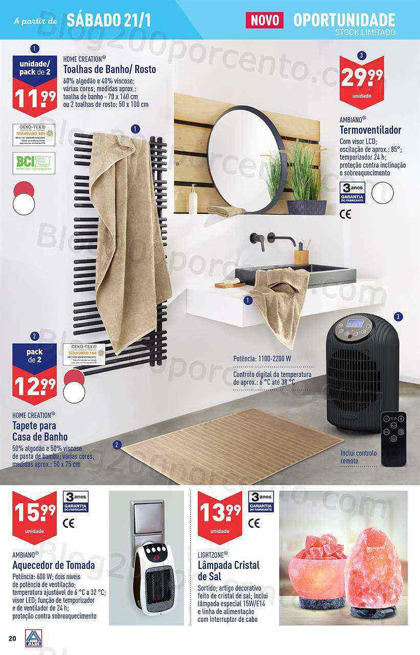 Antevisão Folheto ALDI Bazar Promoções a partir de 21 janeiro