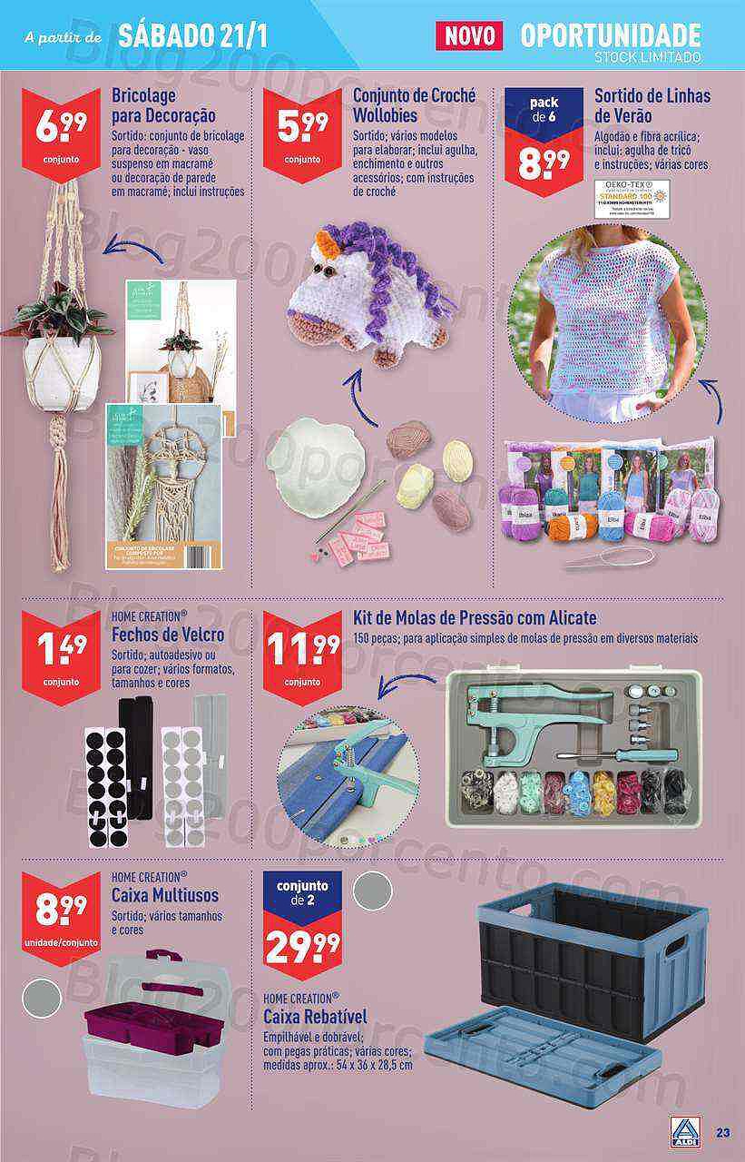 Antevisão Folheto ALDI Bazar Promoções a partir de 21 janeiro