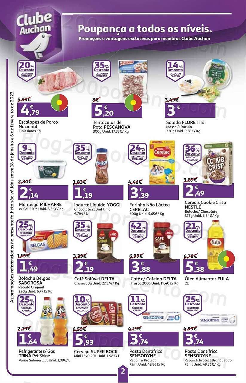 Antevisão Folheto AUCHAN Promoções de 18 janeiro a 6 fevereiro