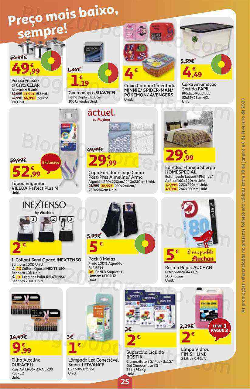 Antevisão Folheto AUCHAN Promoções de 18 janeiro a 6 fevereiro