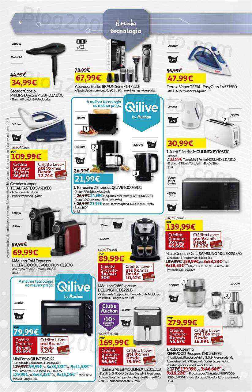 Antevisão Folheto AUCHAN Tecnologia Promoções de 18 janeiro a 6 fevereiro