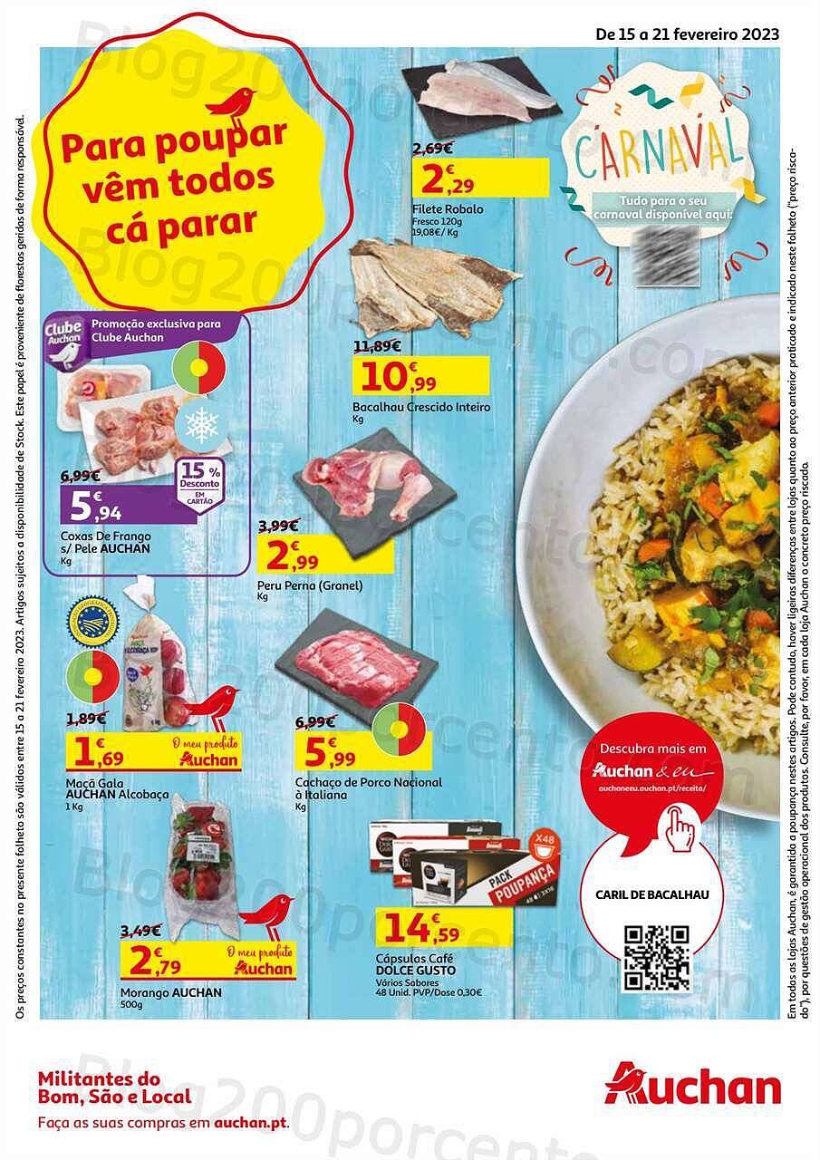 Antevisão Folheto AUCHAN Promoções de 15 a 21 fevereiro