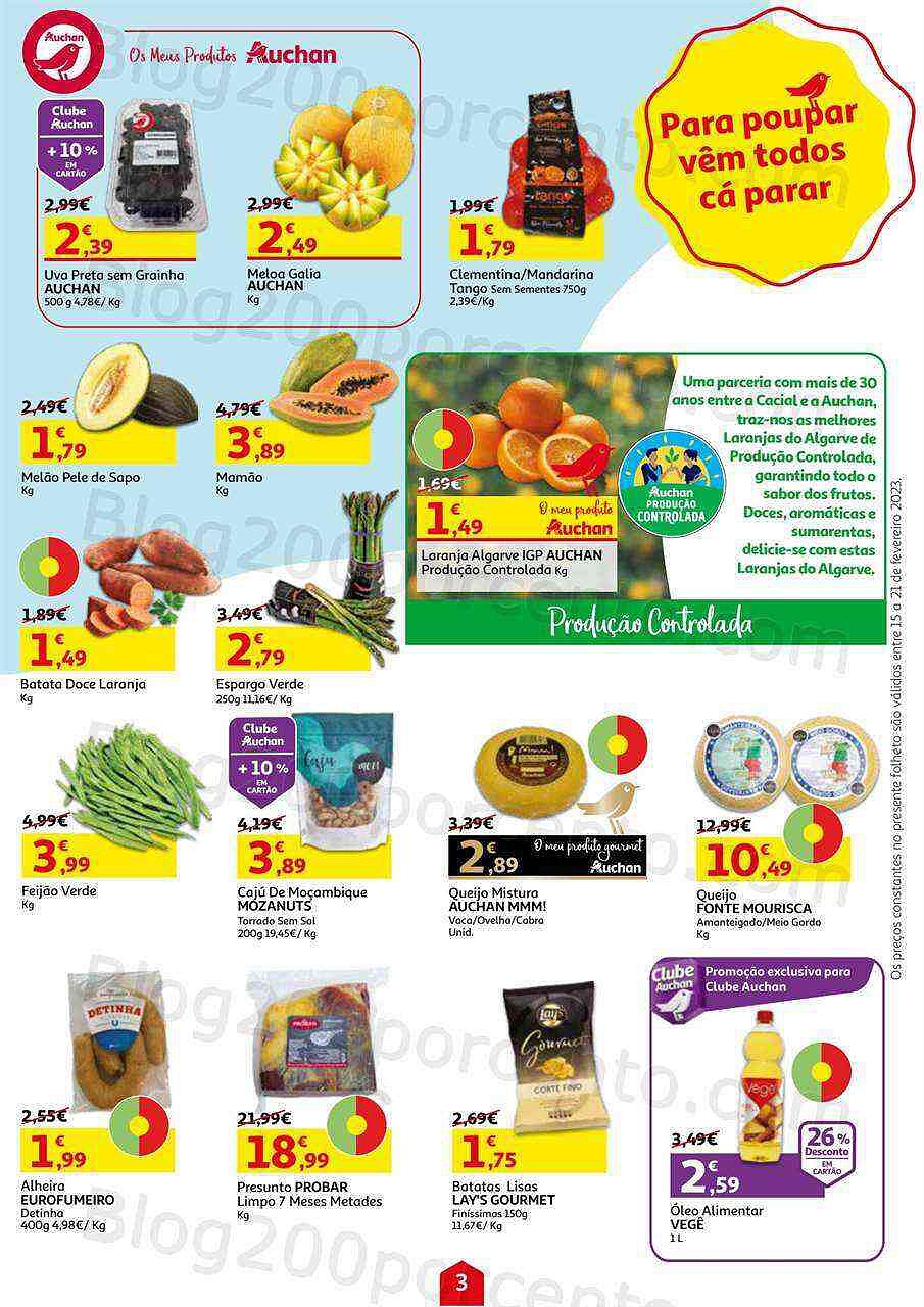 Antevisão Folheto AUCHAN Promoções de 15 a 21 fevereiro
