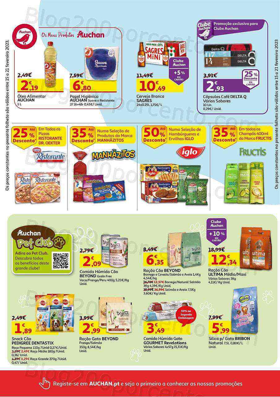 Antevisão Folheto AUCHAN Promoções de 15 a 21 fevereiro