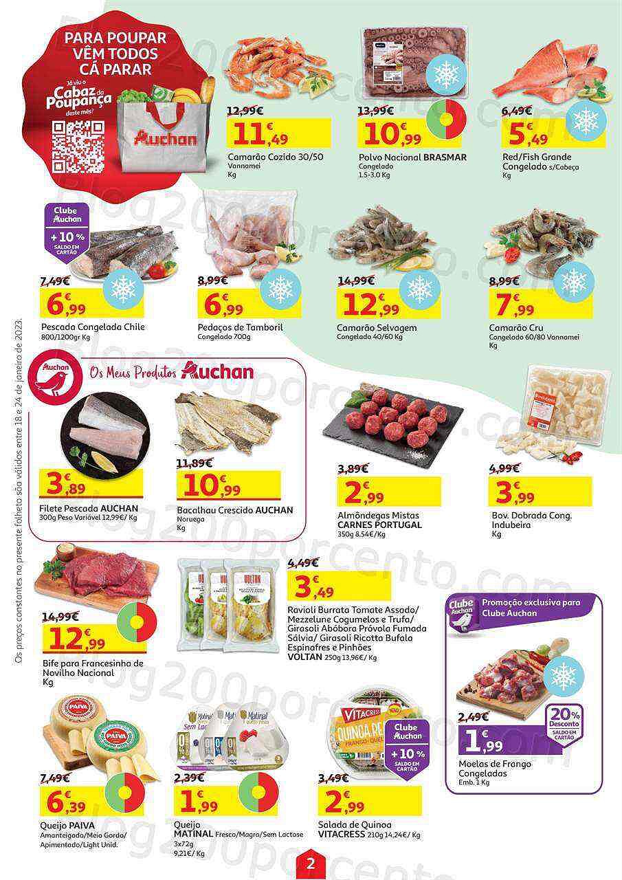 Antevisão Folheto AUCHAN Promoções de 18 a 24 janeiro