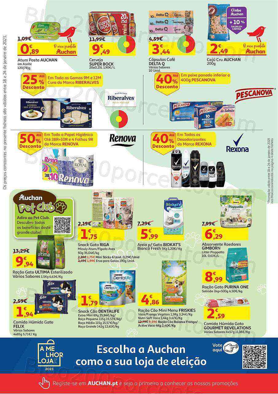 Antevisão Folheto AUCHAN Promoções de 18 a 24 janeiro