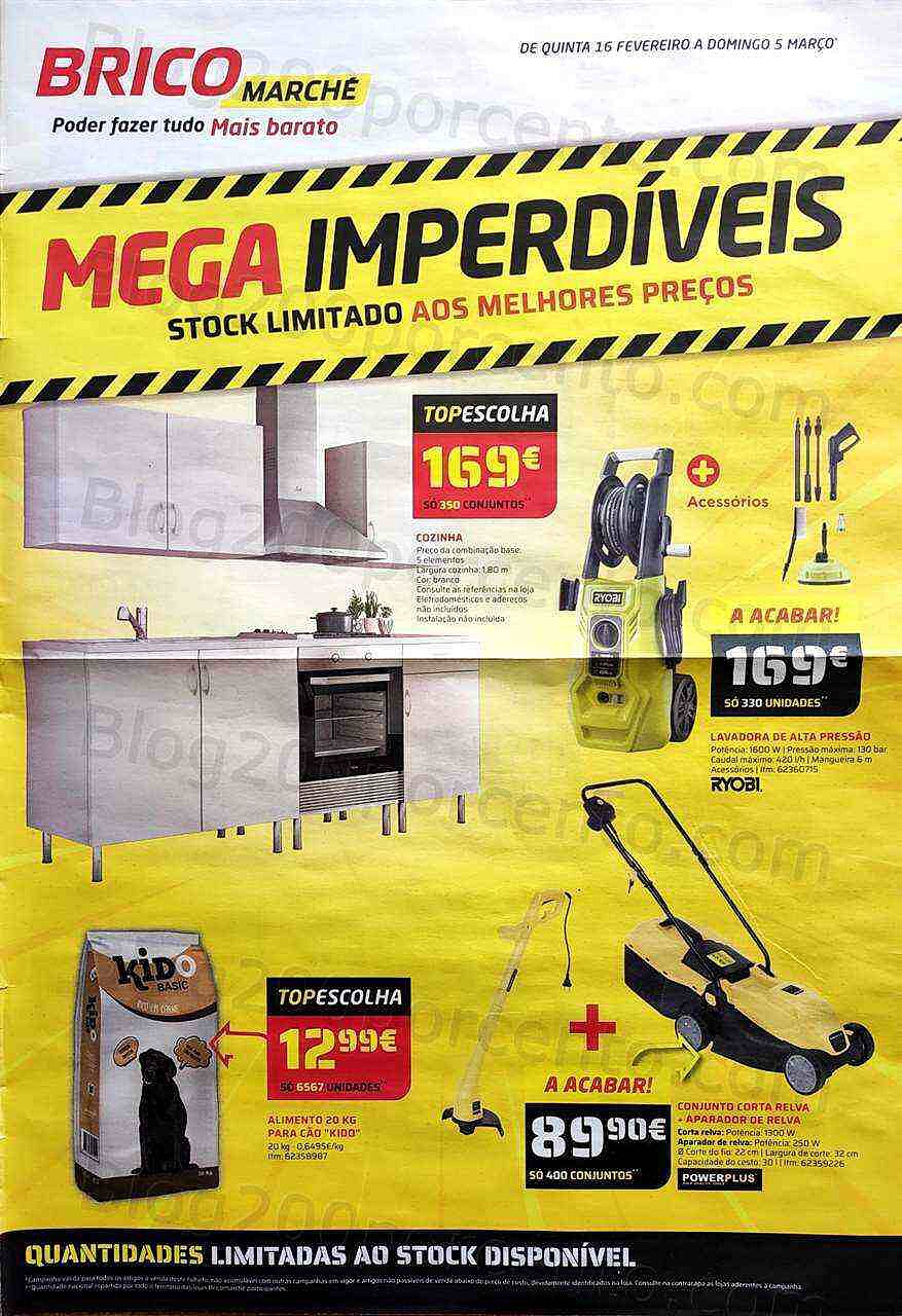 Antevisão Folheto BRICOMARCHÉ Promoções de 16 fevereiro a 5 março