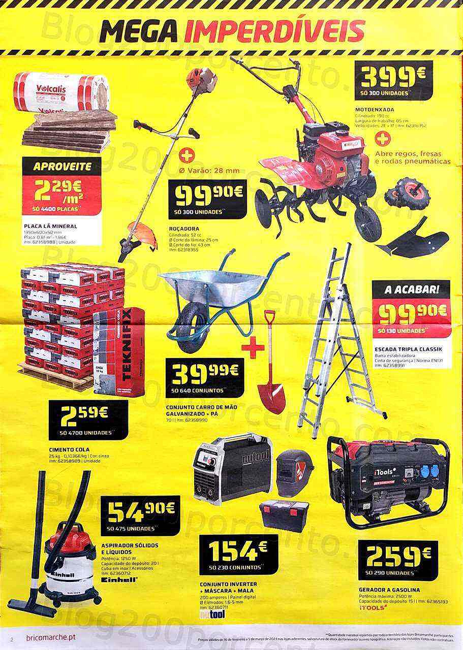 Antevisão Folheto BRICOMARCHÉ Promoções de 16 fevereiro a 5 março