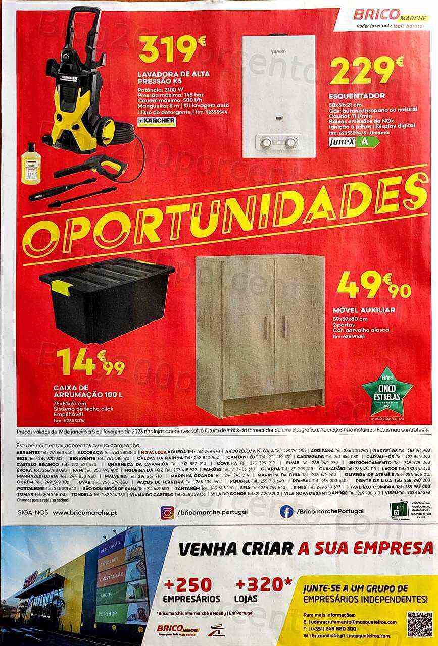 Antevisão Folheto BRICOMARCHÉ Promoções de 19 janeiro a 5 fevereiro
