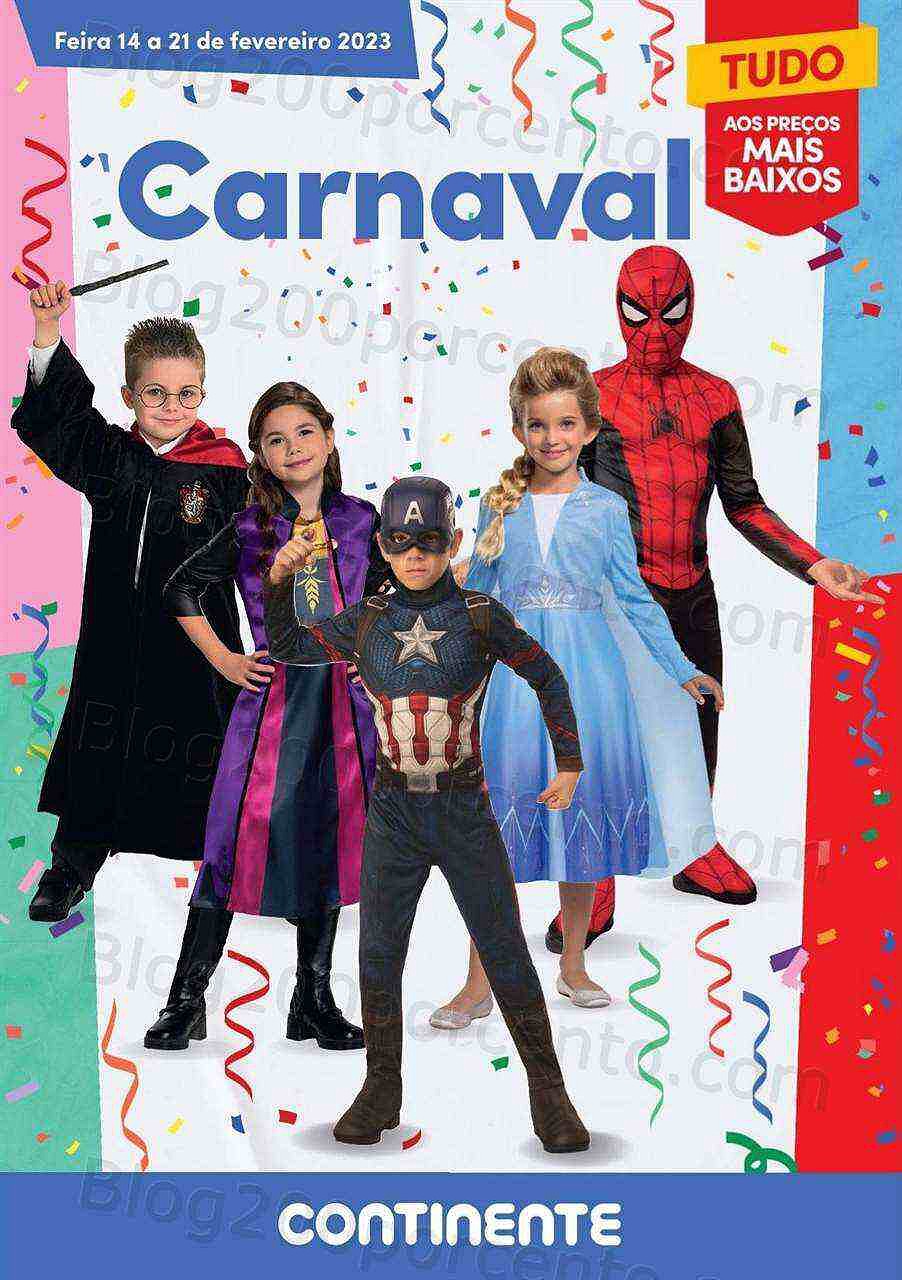 Antevisão Folheto CONTINENTE Carnaval Promoções de 14 a 21 fevereiro
