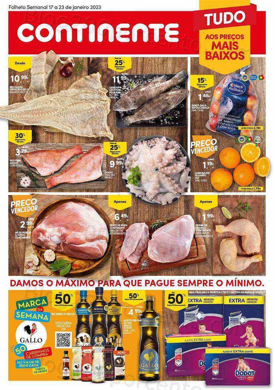 Antevisão Folheto CONTINENTE Modelo - Hiper Promoções de 17 a 23 janeiro